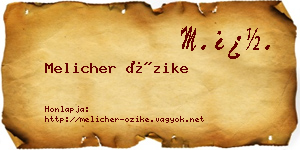 Melicher Őzike névjegykártya
